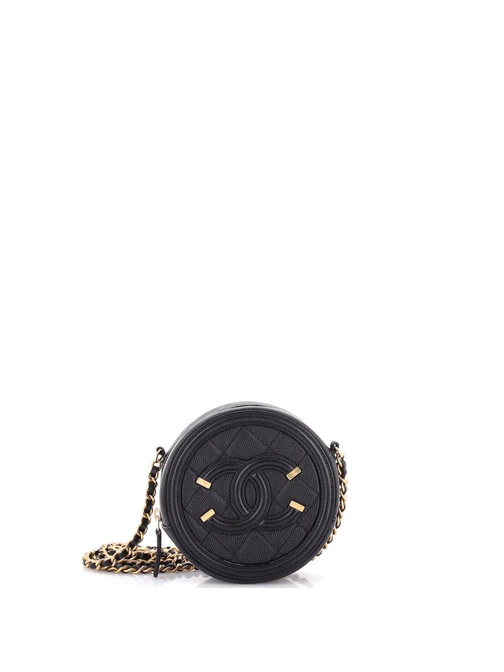 Chanel Filigree Round Clutch With Chain #268057C30B